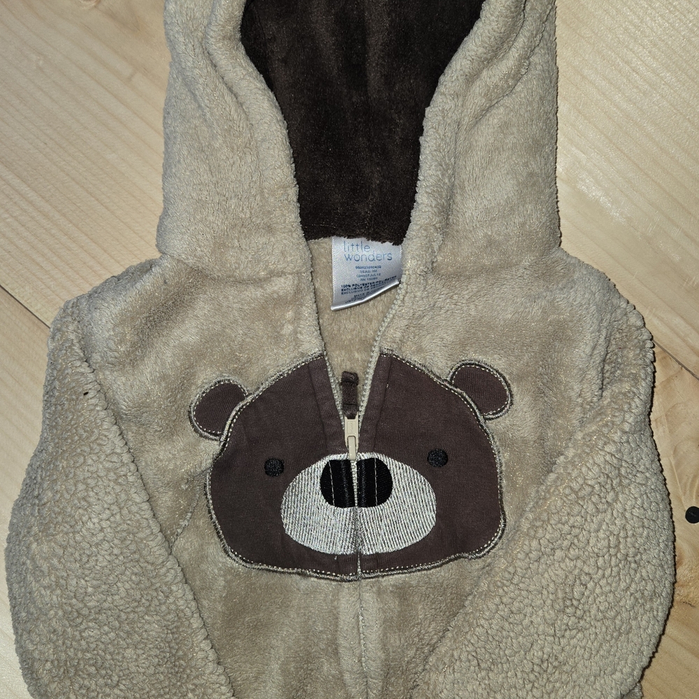 Little Wonders Tan Bear Hoodie